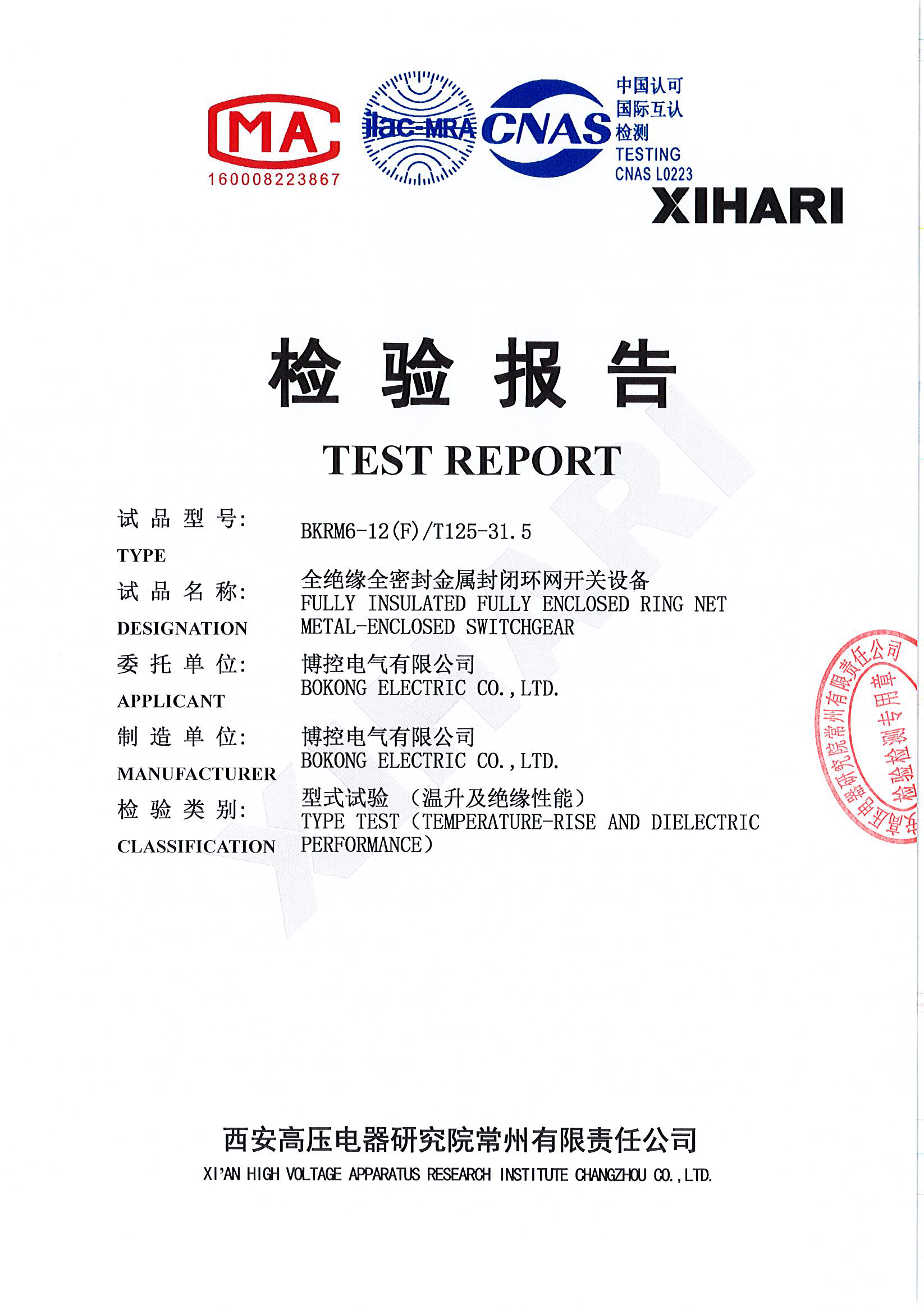 标准化报告-充气柜F